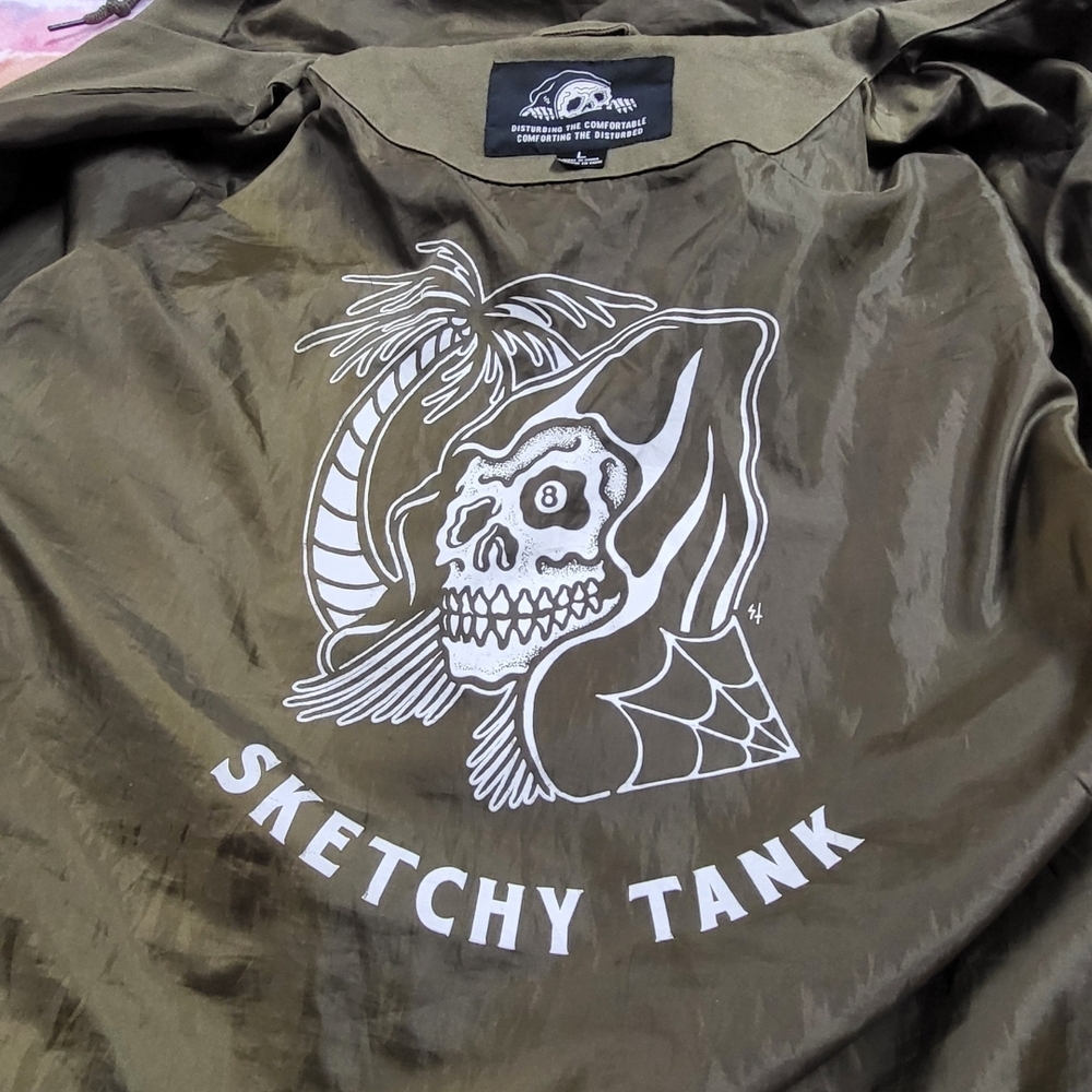 Sketchy Tank Olive Green Men's Jacket